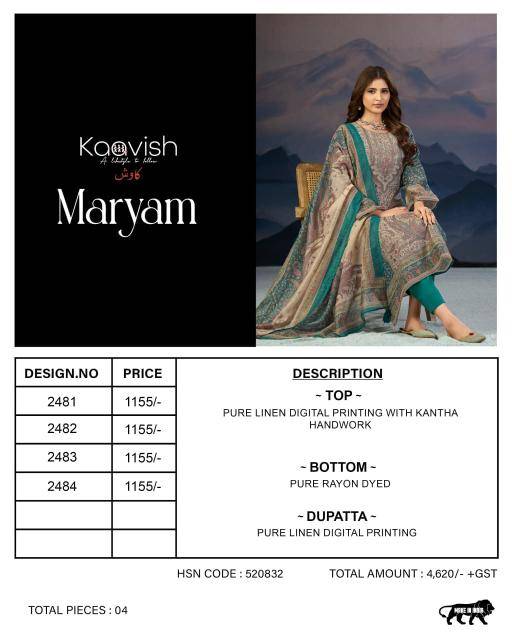 Kaavish maryam Bulk dress material suppliers